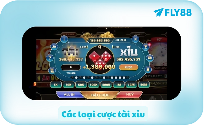 Các loại cược tài xỉu